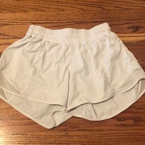 White Hotty Hot Lululemon shorts.